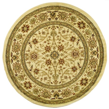 Safavieh 3 ft. 3 in. x 3 ft. 3 in. Lyndhurst Power Loomed Round Area Rug, Ivory LNH212L-3R